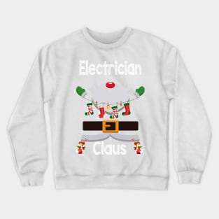 Electrician Claus Santa Christmas Costume Pajama Crewneck Sweatshirt